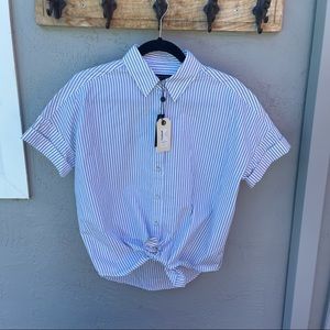 Rag & bone . tie up button down shirt